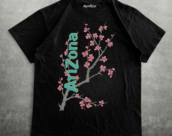 トップス greeny Arizona flower tee Arizona Green Tea Graphic T-shirt, Retro Y2K Cherry Blossom Print