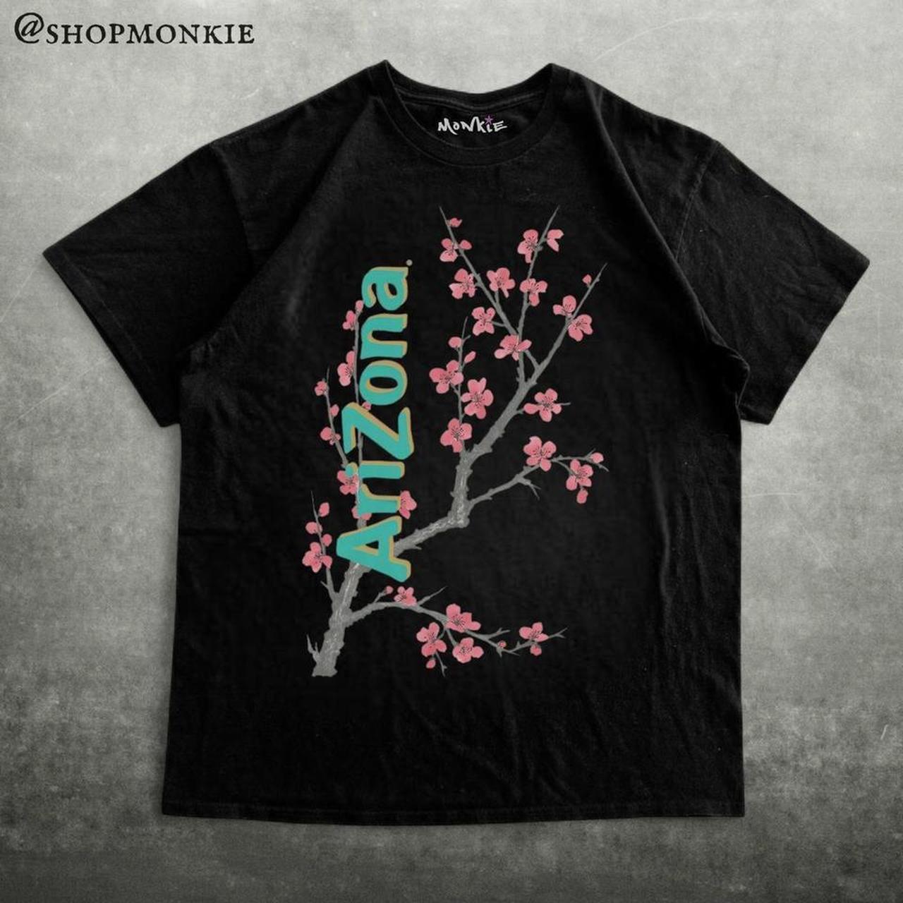 トップス greeny Arizona flower tee Arizona Green Tea Graphic T-shirt, Retro Y2K Cherry Blossom Print