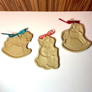 Vintage braune Tasche Cookie Art Keramikformen - 3er Set