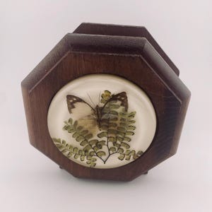 Vintage Holz & Harz Schmetterling Serviettenhalter