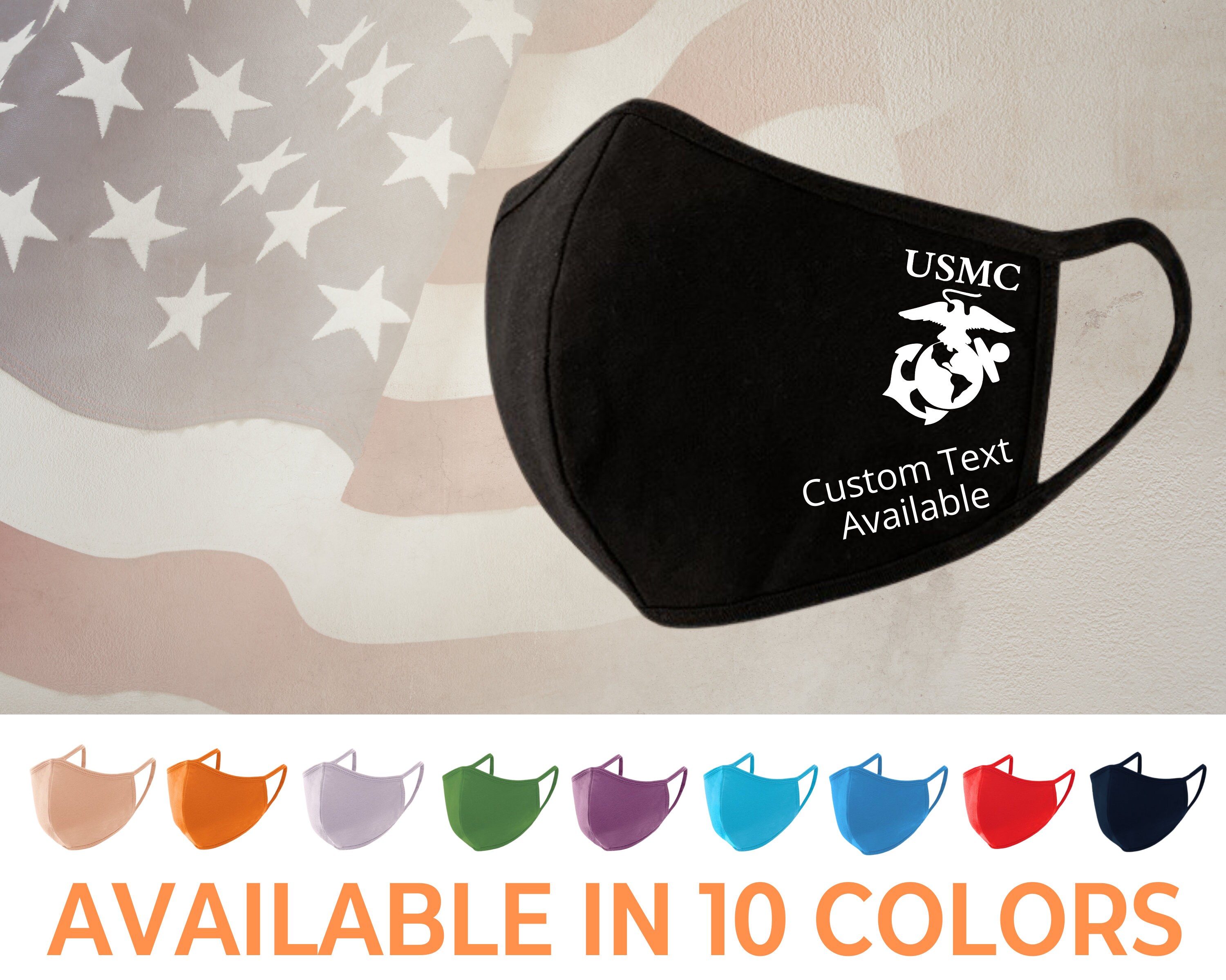US Marine Corps Mask, USMC Mask, USMC Mom Dad Mask, 3D Triple-Layer C…
