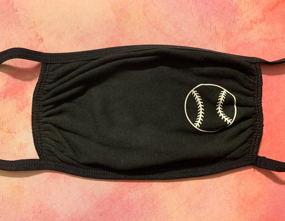 Softball Jersey Cotton Face Mask Etsy