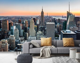 Cartoon City Wall Mural Kids Wall Mural Cityscape Wall Murals for Kids Murals for Walls Cityscape Town Wall Mural Peel and Stick Kids