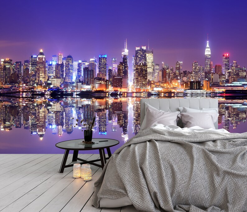 Manhattan Wallpaper Skyline New York NYC Peel and Stick Non Etsy