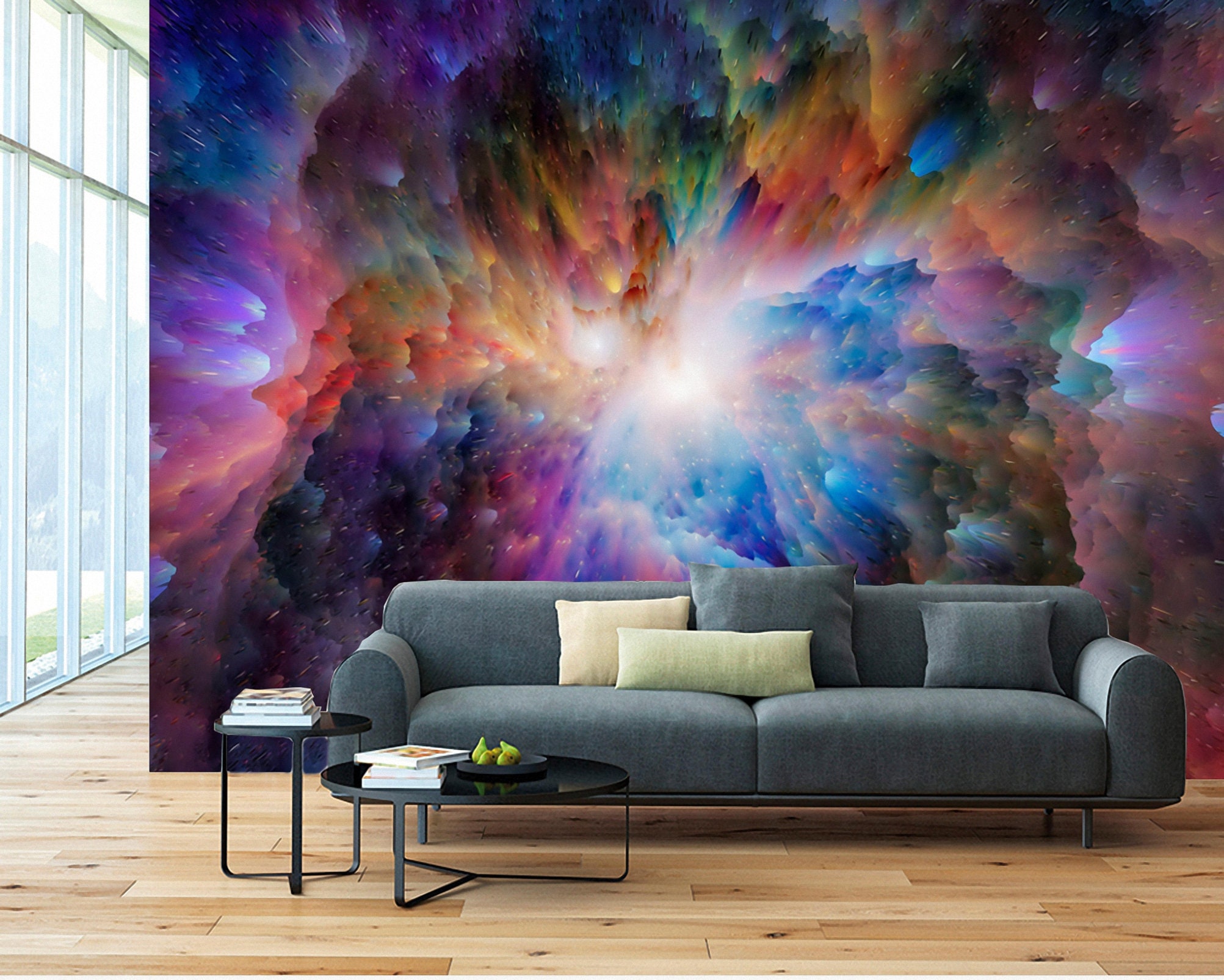 Universe Peel And Stick Wallpaper Space Cosmic Galaxy Universe | Etsy