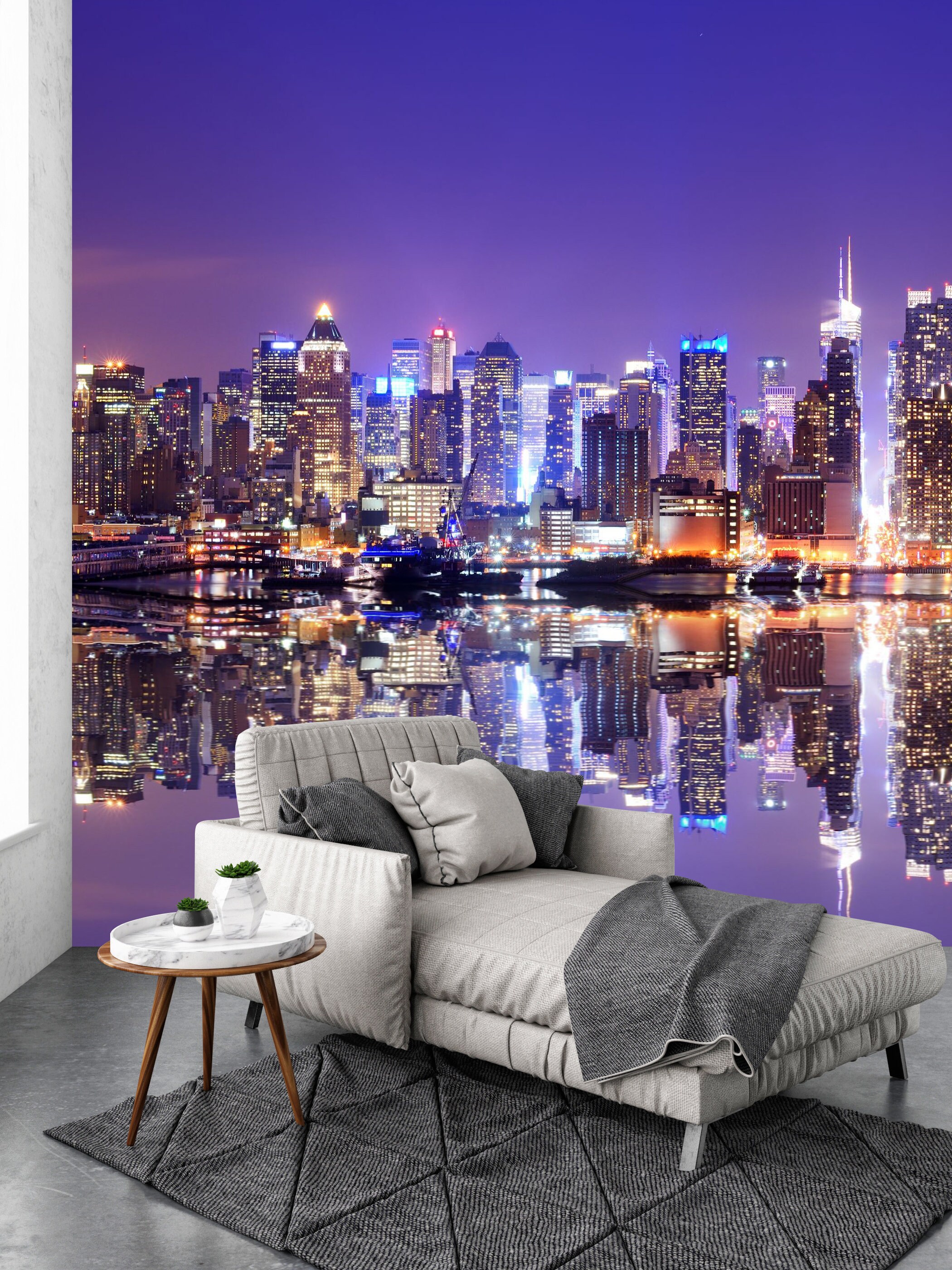 Manhattan Wallpaper Skyline New York NYC Peel and Stick Non - Etsy