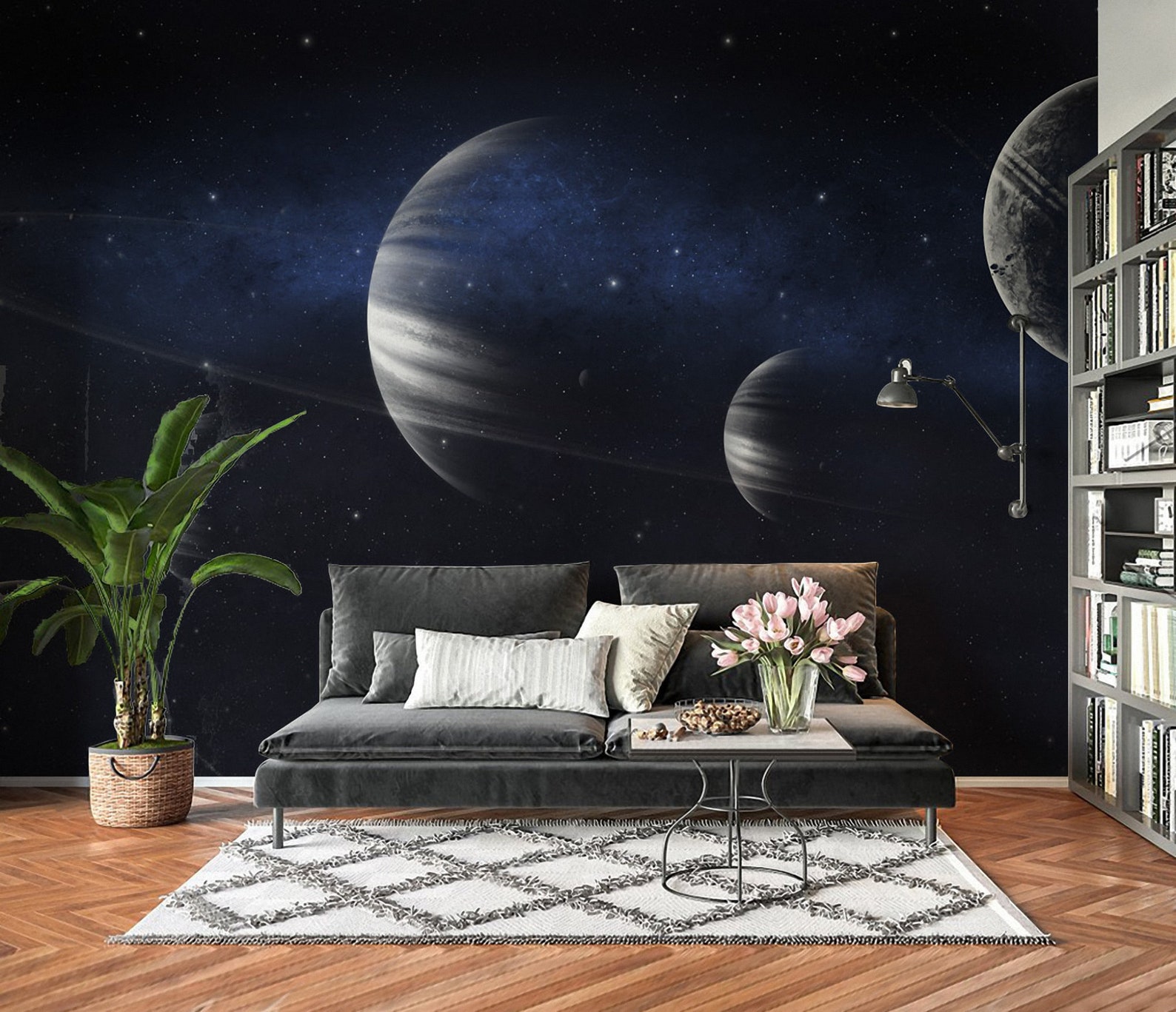 Space Peel and Stick Wallpaper Cosmic Galaxy Universe - Etsy