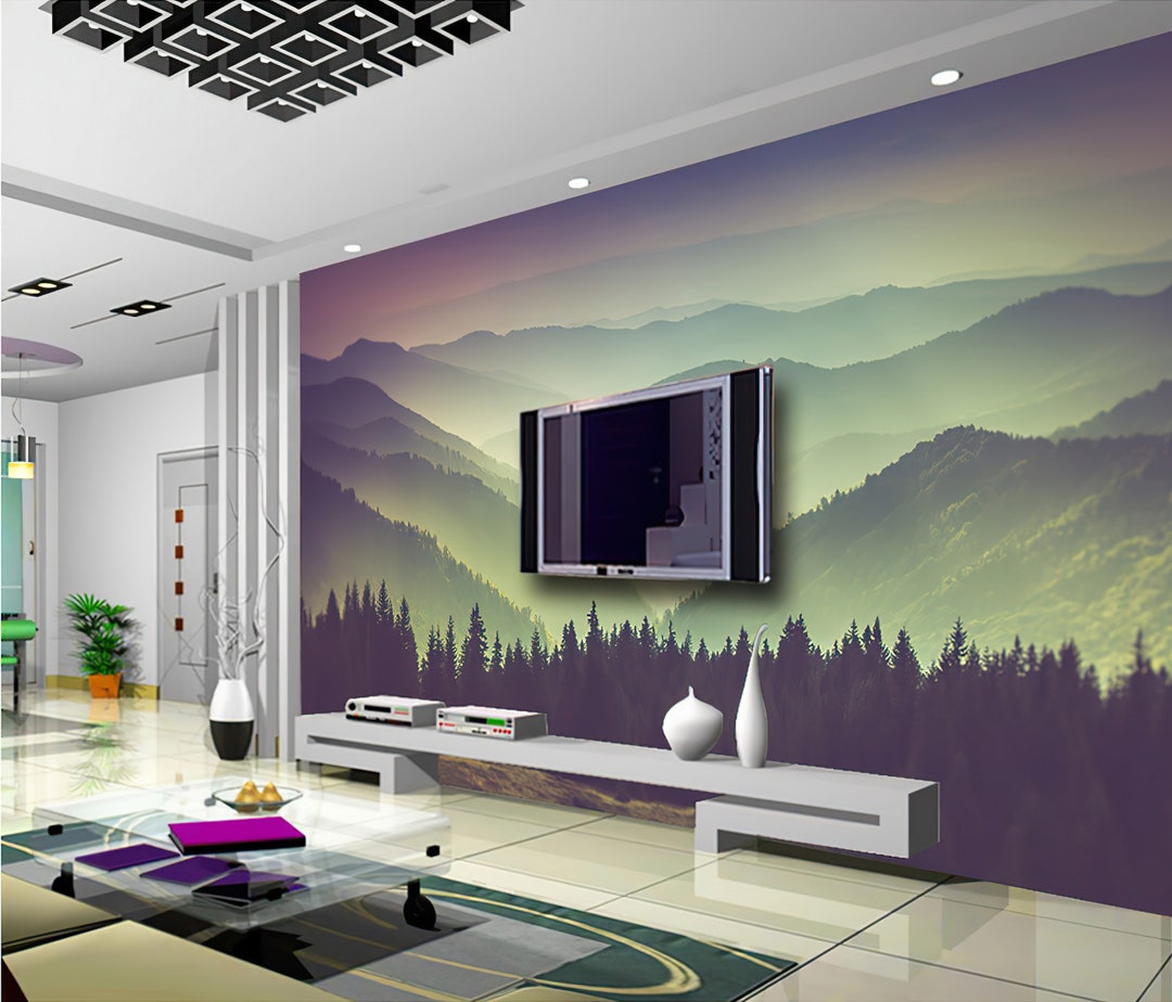 Mountain Wallpaper Nature 3d Landscape Peel and Stick Removable Non ...