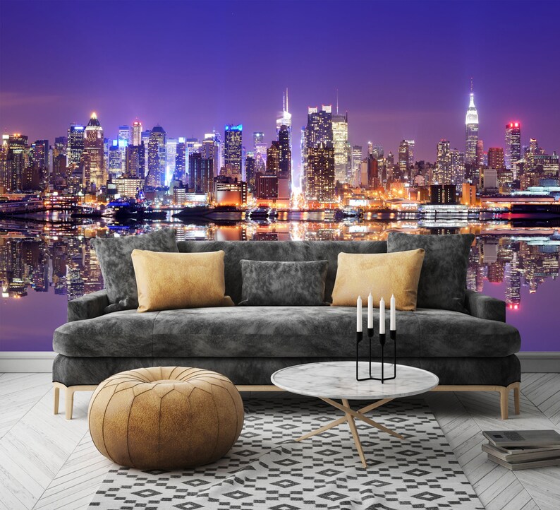 Manhattan Wallpaper Skyline New York NYC Peel and Stick Non Etsy