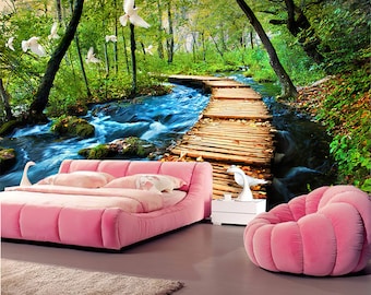 Waterfall Wallpaper Mountains Nature Lake Water 3d Landscape - Etsy Ireland Waterfall Wallpaper Mountains Nature Lake Water 3d Landscape - Etsy Ireland