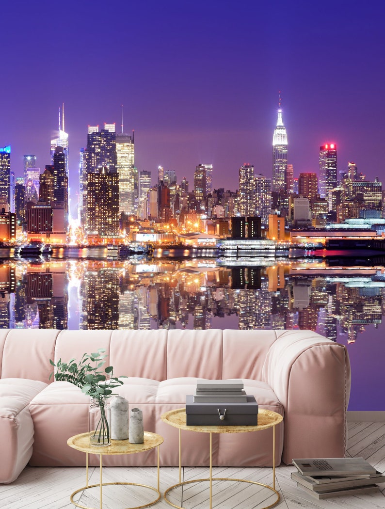 Manhattan Wallpaper Skyline New York NYC Peel and Stick Non Etsy