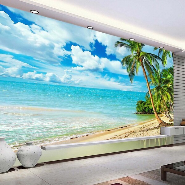 Ocean Mural Wallpaper Etsy