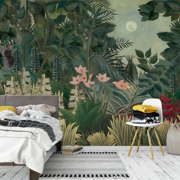 Tropical Rainforest Wallpaper Etsy
