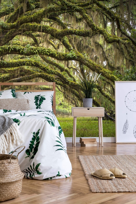 Nature Wallpaper Green Forest 3d Landscape Peel And Stick Removable Non ...