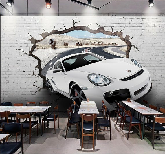 Car Wallpaper Black and White Brick Minimalist Peel and Stick - Etsy Car Wallpaper Black and White Brick Minimalist Peel and Stick - Etsy