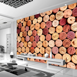 Wine Wallpaper Texture 3d Peel And Stick Non Woven Self Adhesive Retro Vintage Wall Mural