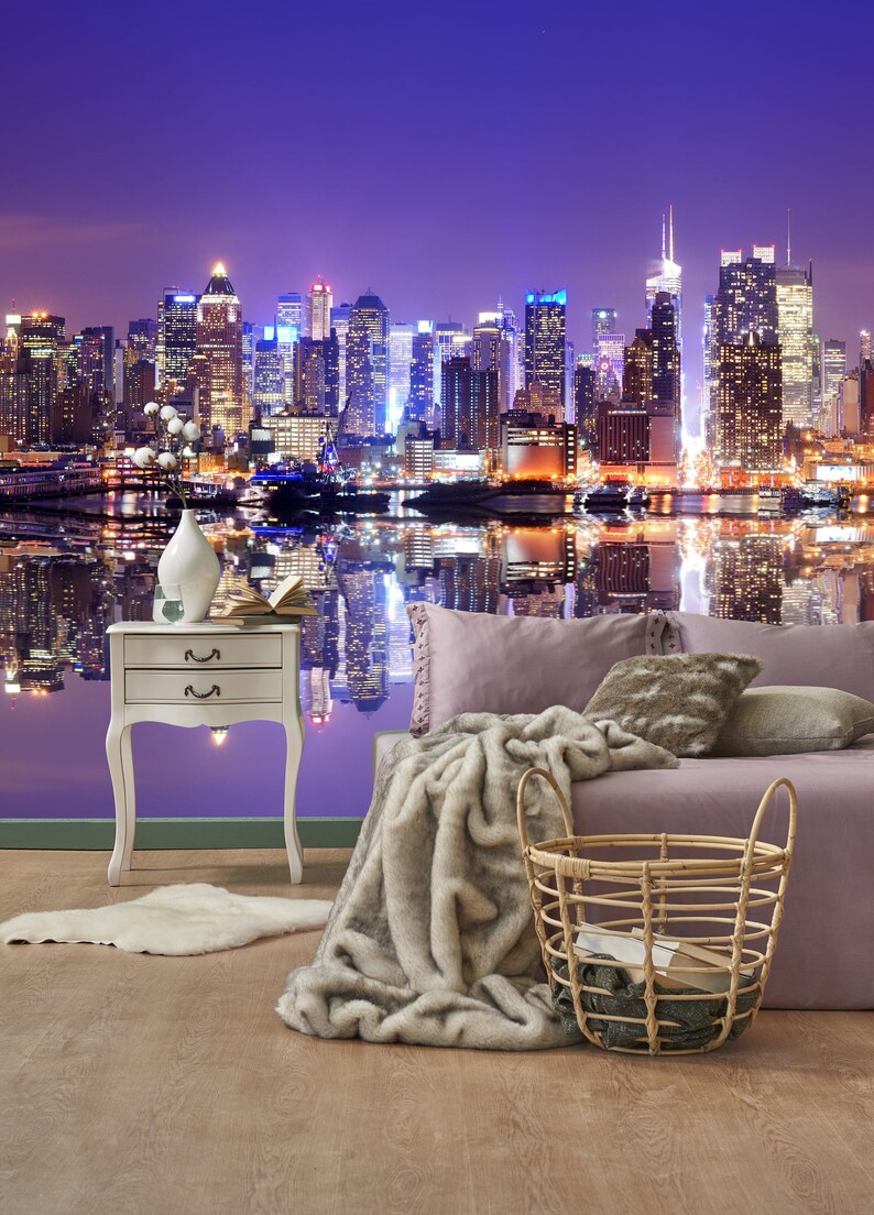 Manhattan Wallpaper Skyline New York NYC Peel and Stick Non Etsy