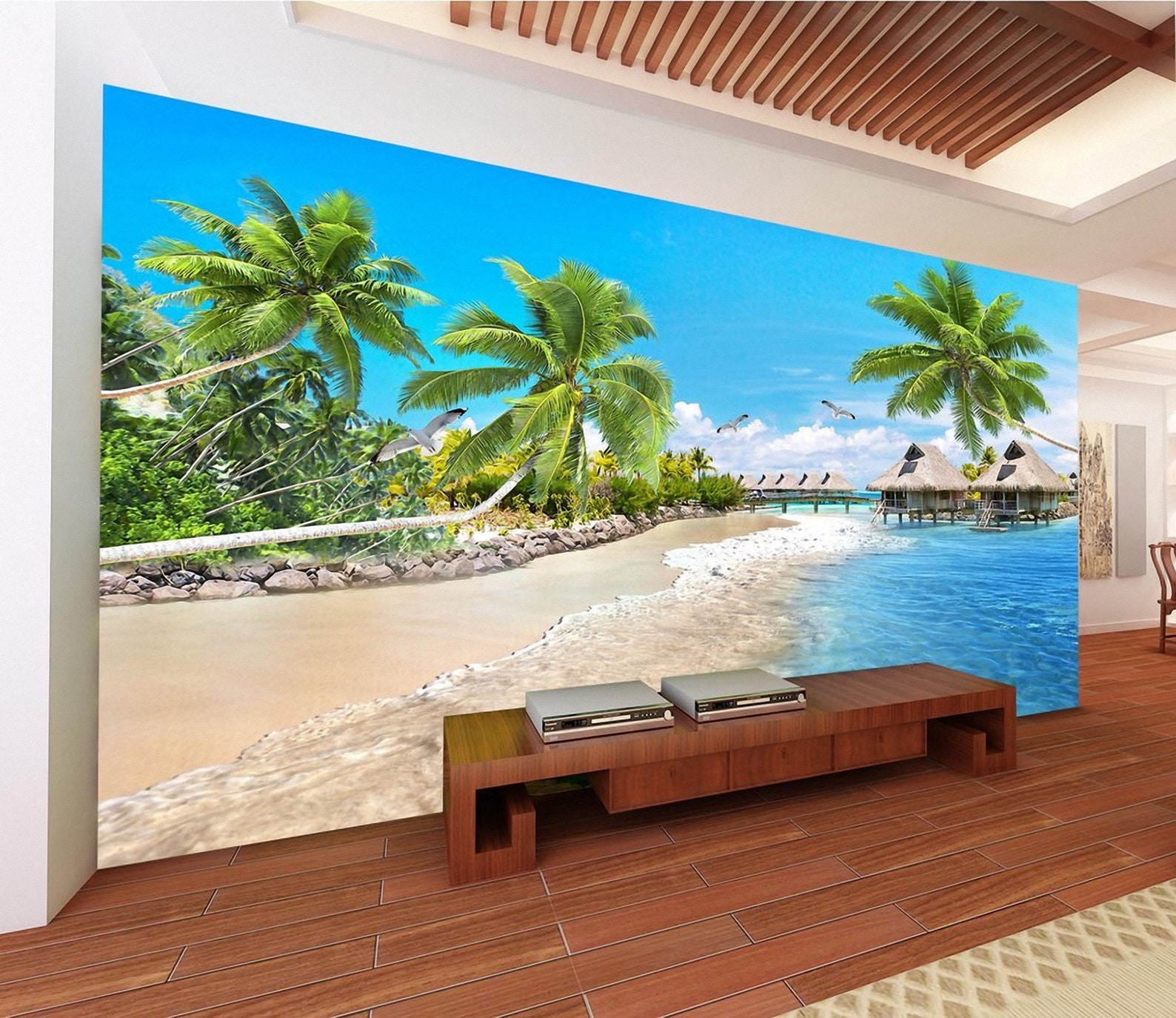 Beach Peel and Stick Wallpaper Sea Ocean 3d Wave Landscape - Etsy