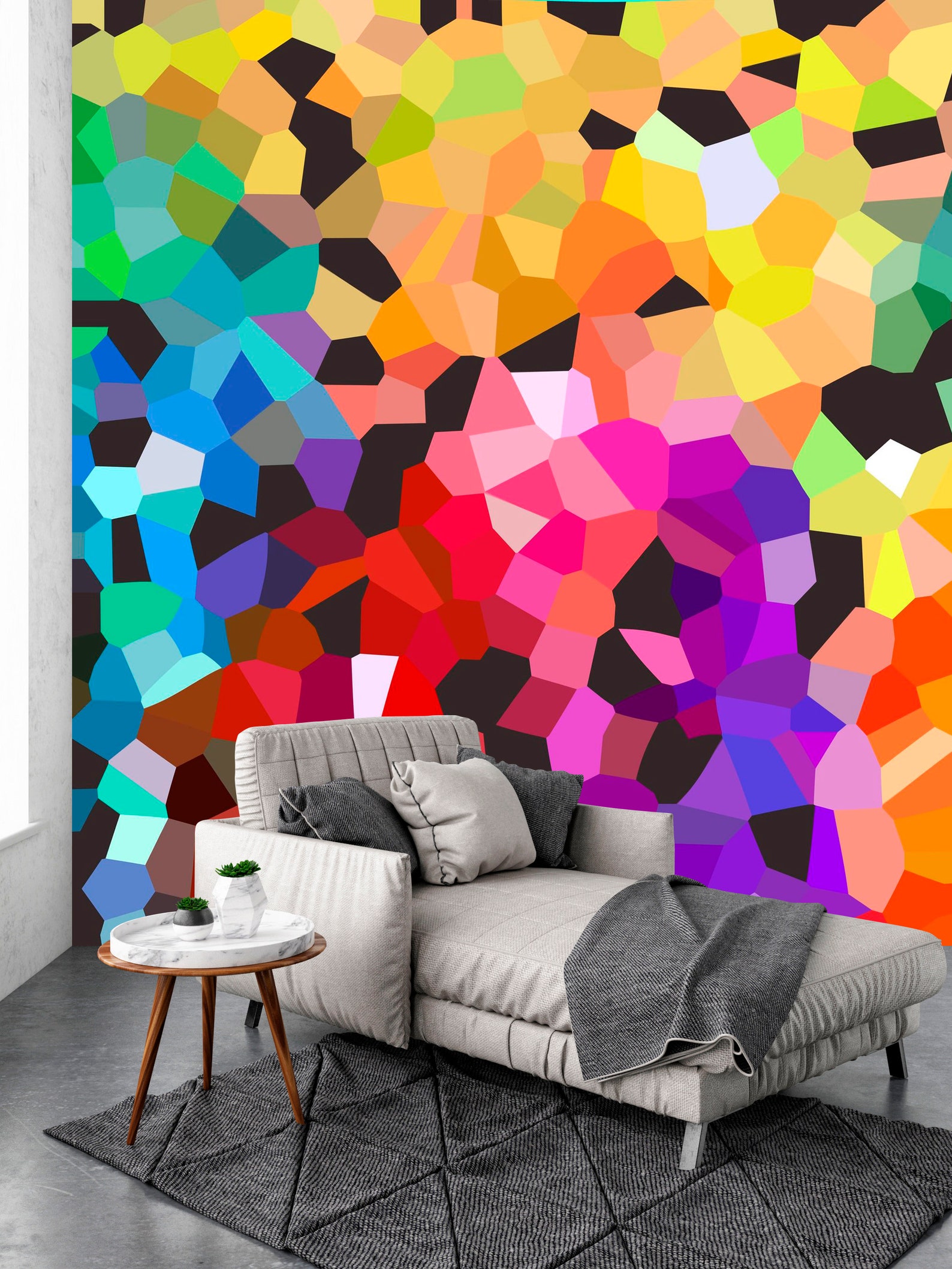 Abstract Peel and Stick Wallpaper Purple Colorful Cool Pink - Etsy