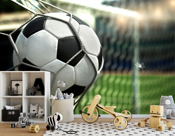 Kids Ball Wallpaper Football Nursery Cartoon Boy Room Peel and - Etsy Kids Ball Wallpaper Football Nursery Cartoon Boy Room Peel and - Etsy