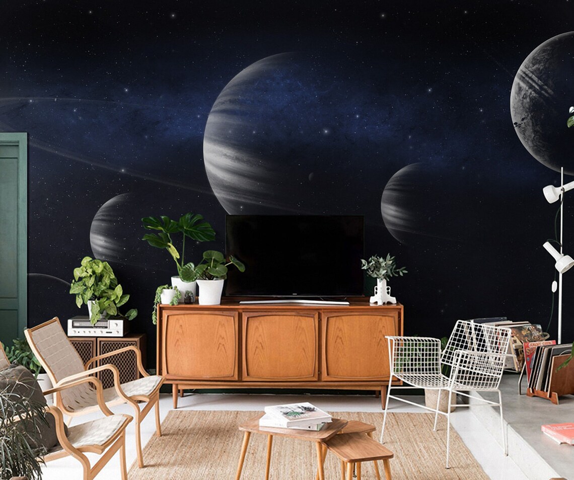 Space Peel and Stick Wallpaper Cosmic Galaxy Universe - Etsy