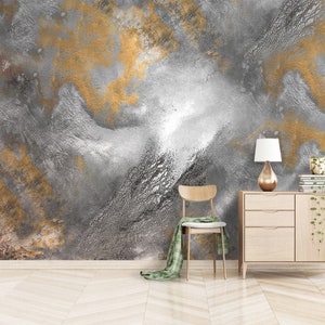 Concrete Wallpaper Brown Old Stone Texture Peel And Stick Non Woven Self Adhesive Removable Scandinavian Minimalistic Wall Mural