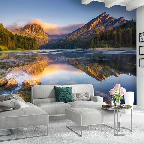 Mountain Peel and Stick Wallpaper - Etsy