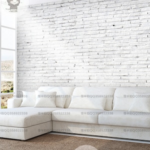 White Brick Wallpaper Vintage Gray 3d Texture Peel And Stick Non Woven Self Adhesive Wall Mural