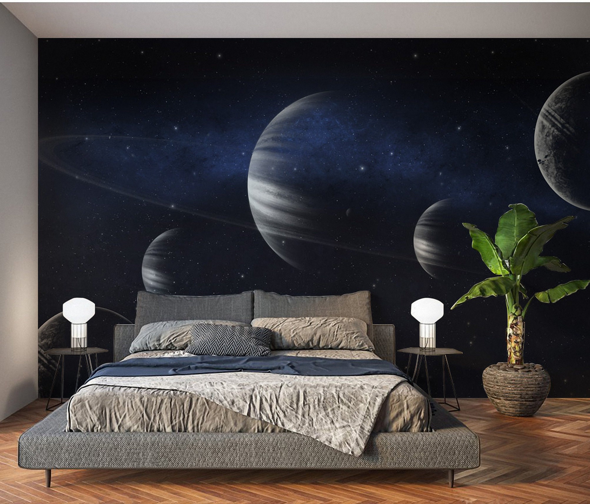 Space Peel And Stick Wallpaper Cosmic Galaxy Universe | Etsy