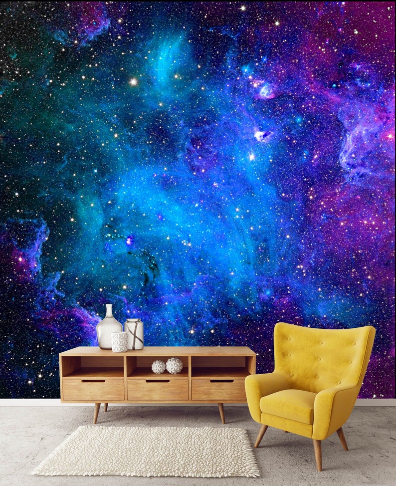Nebula Wallpaper Galaxy Planet Earth Space Peel and Stick - Etsy