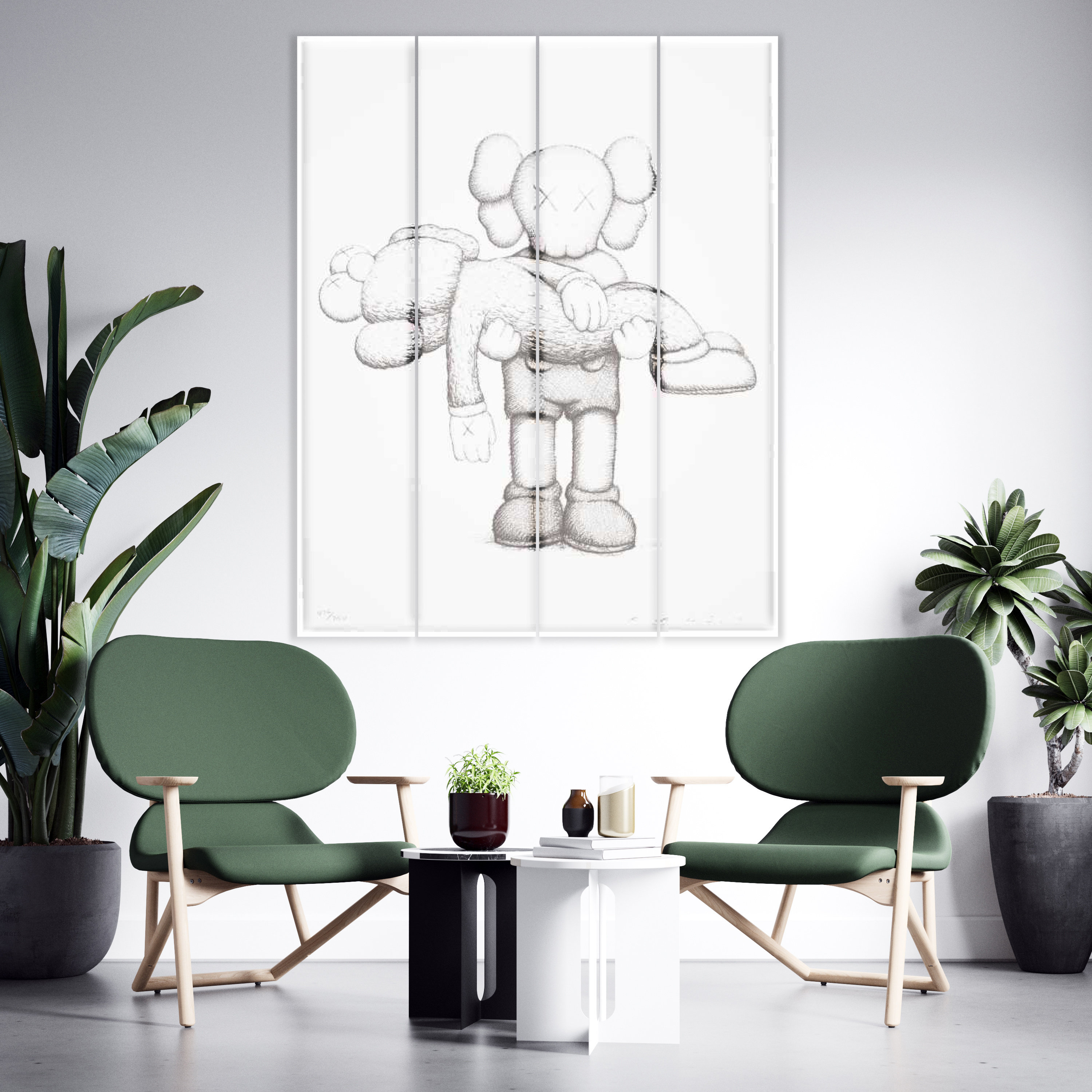 Kaws poster KAWS canvas art Hypebeast Decor Modern wall art Etsy