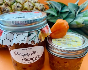 Pineapple Habanero Pepper Jam 4oz - 8oz Jars - Homemade Canned - Bees Knees Jelly - 2021 County Fair Grand Champion!!