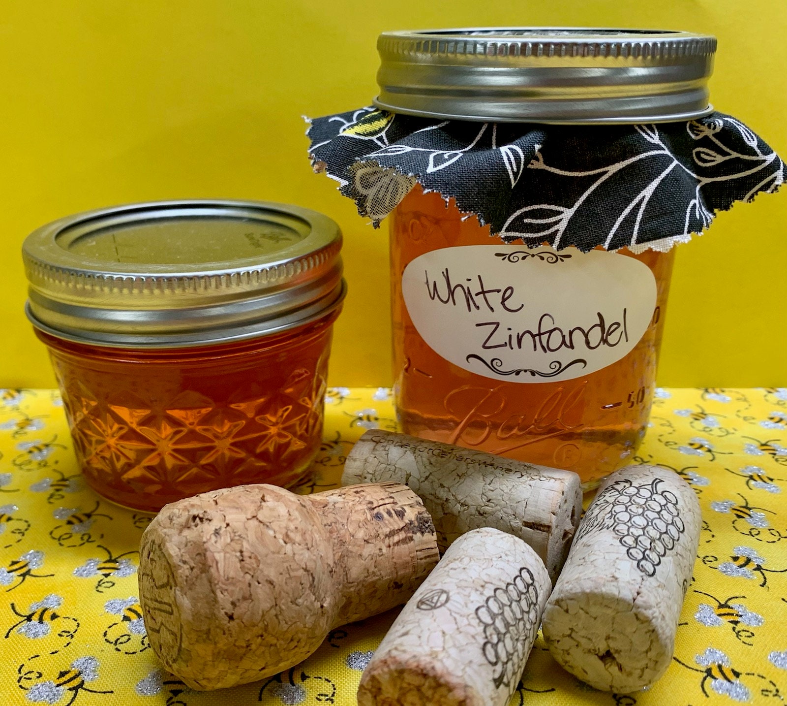 Wine Jelly 4oz 8oz Jars, Sangria Pink Moscato White Niagara White