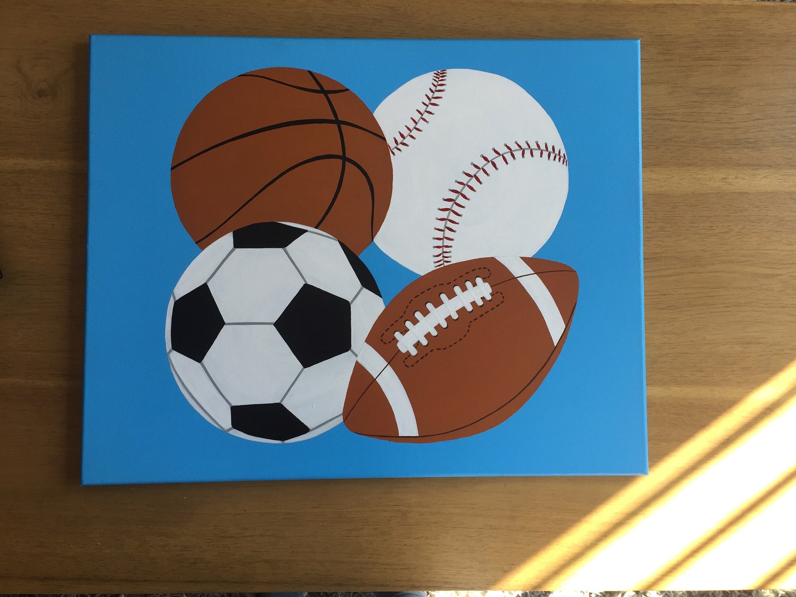Sport ball pack for Canvas Paintings for Nursery boys room Etsy