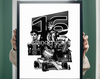 Charles Leclerc Poster Ferrari F1 Formula 1 | Wall Art | Instant Download | Digital Print | Wall Decor