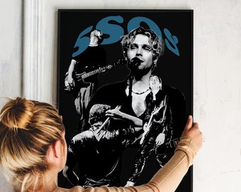 5sos ポスター | ルーク・ヘミング、カラム・フッド、アシュトン・アーウィン、マイケル・クリフォード | バンド ポスター | デジタル プリント | 即時ダウンロード