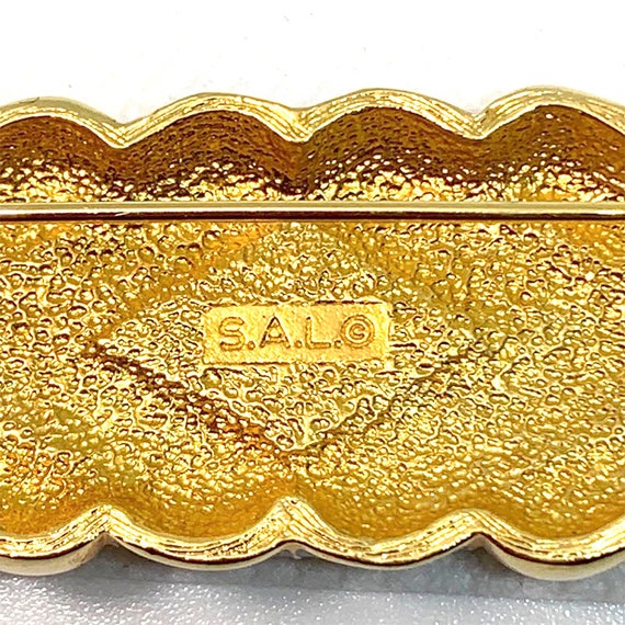 VINTAGE Swarovski S.A.L. Art Deco bar brooch - image 4
