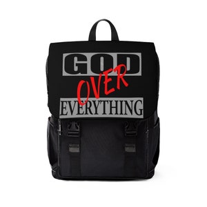 Shoulder Backpack Laptop Sleeve Casual Bag God over Everything Religious Bag Black Backpack
