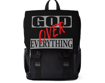 Schulter Rucksack Laptoptasche Lässige Tasche Gott über alles Religiöse Tasche Schwarzer Rucksack