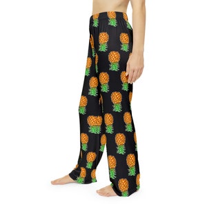 Upside Down Ananas Pyjama Hose Damen Lounge Hose Swinger Lifestyle Teilen ist fürsorglich IYKYK Schwarze Pyjama Hose Spielt gut mit Anderen Bild 5
