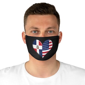 Dominican Republic Flag Mask | Dominican Flag Mask | American Flag Mask | Flag Mask | Social Distancing | Fabric Face Mask Black Mask