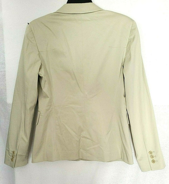 Women's Beige Jacket Work Blazer Casual Suit Line… - image 4