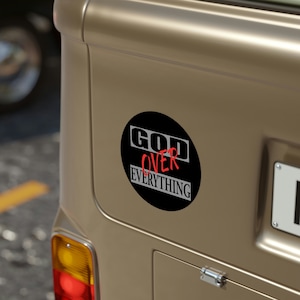 God Over Everything Sticker Faith Sticker Religious Sticker Hope Sticker Love Sticker Christian Beliefs Sticker Black Sticker