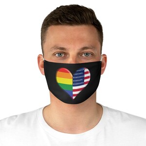 Masque facial en tissu | Arc-en-ciel | Drapeau des Etats-Unis | Fierté Amour | LGBTQ | Couvre-visage | L&#39;amour est l&#39;amour qui se couvre le nez et la bouche