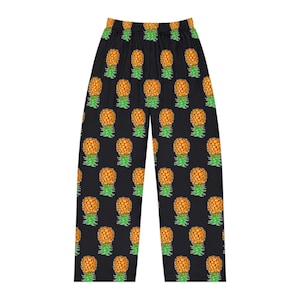 Upside Down Pineapple Pajama Pants Women&#39;s Lounge Pants Swinger Lifestyle Sharing is Caring IYKYK Black Pajama Pants Plays Well With Others