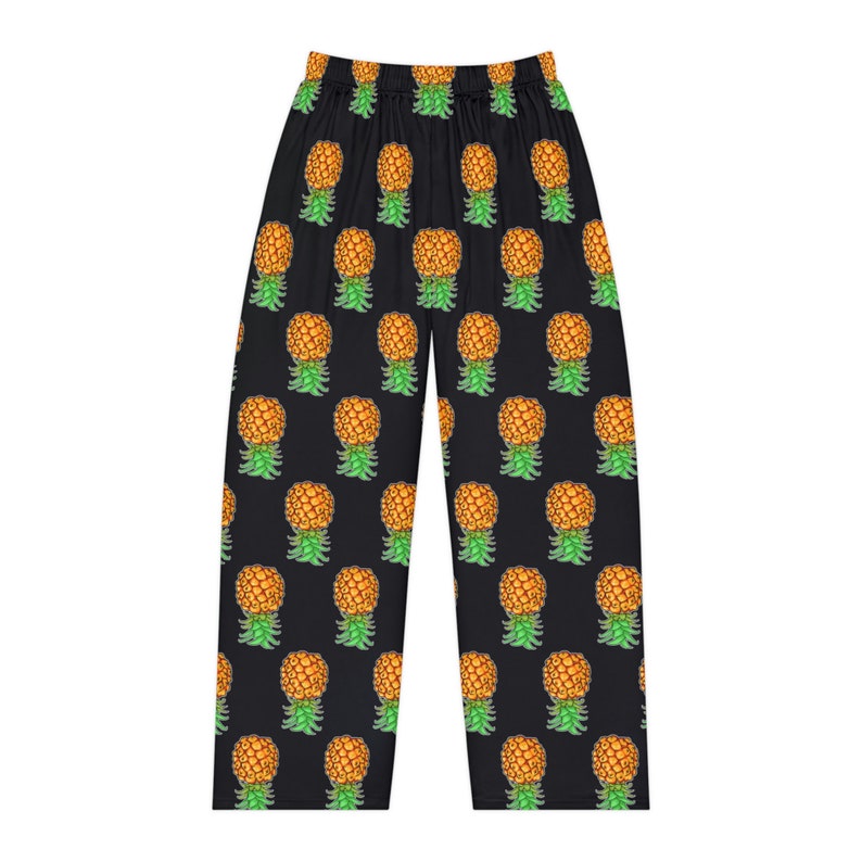 Upside Down Ananas Pyjama Hose Damen Lounge Hose Swinger Lifestyle Teilen ist fürsorglich IYKYK Schwarze Pyjama Hose Spielt gut mit Anderen Bild 1