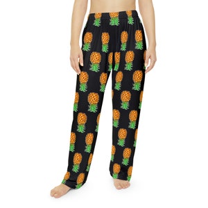 Upside Down Ananas Pyjama Hose Damen Lounge Hose Swinger Lifestyle Teilen ist fürsorglich IYKYK Schwarze Pyjama Hose Spielt gut mit Anderen Bild 3
