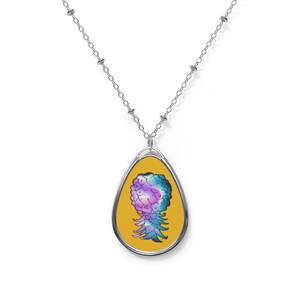 Upside Down Pineapple Oval Necklace Purple Blue Pineapple Lovers Pendant Swinger If You Know You Know YOLO Sexy Chain Yellow