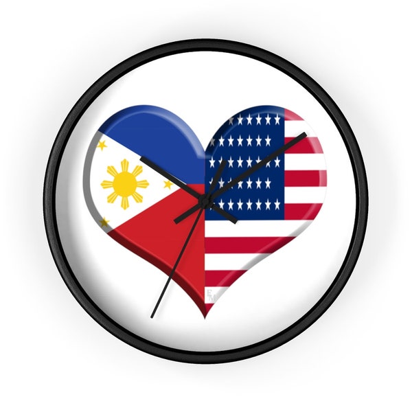 Philippine Flag Wall Clock Etsy