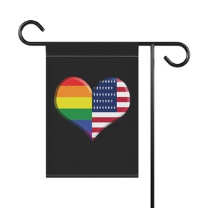 Black Rainbow American Banner Love is Love Flag LGBTQ Lovers IYKYK Gay Banner Pride Banner American Pride image 3